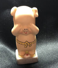 Vintage 1981 Enesco Country Cousins Figurine Pig on Scale Measuring Tape for sale  Enid