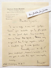 L.A.S. Henri Mondor (1885-1962) Médecin - Lettre autographe signée à Eugène Frot comprar usado  Enviando para Brazil