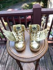 ALAS DORADAS DE ORO D65988 Auténticas NIÑOS TALLAS DE BEBÉ 7.5K Adidas Originales Jeremy Scott segunda mano  Embacar hacia Argentina