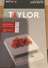 ✅ Escala de cocina digital de vidrio plateado Taylor - 11 lb / 5 kg de capacidad, 🙂 segunda mano  Embacar hacia Argentina