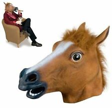 Horse Head Mask Rubber Fancy Adult  Halloween Horse Head Rubber Panto Cosplay UK for sale  Shipping to South Africa