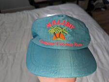 Chapéu vintage anos 90 Malibu caribenho rum de coco Snap Back náilon azul-petróleo, usado comprar usado  Enviando para Brazil