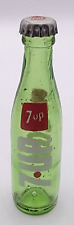 Garrafa de vidro vintage 7-UP 3" refrigerante bebida mini tampa intacta miniatura, usado comprar usado  Enviando para Brazil