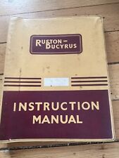 Ruston bucyrus instruction for sale  ST. AUSTELL