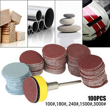 25mm Mini Sanding Discs Hook&Loop Back 100pcs With Backing Pad With 1/8 Shank. for sale  Shipping to South Africa
