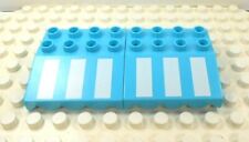Lego Duplo Item Awnings (2) teal striped, used for sale  Shipping to South Africa