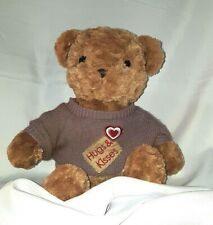 Dan Dee Collectors Choice 12" CURLY Bear  Plush Heart Hugs Kisses VALENTINES DAY for sale  Summerville