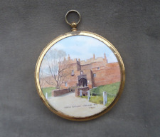 LOVELY MINIATURE FRAMED PRINT OF CASTLE GATEWAY CARLISLE 1913 WW1 BRASS FRAME, used for sale  Shipping to South Africa