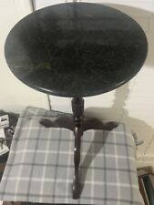 Bombay Co. Vintage Mahogany Marble Top Tripod Pedestal Stand Side Table 20.5x12” for sale  Shipping to South Africa