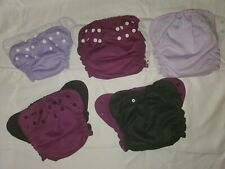 LOT of 5 APPLE CHEEKS size 2 Cloth, INSERTS, PREFOLDS, BOOSTERS -Reusable for sale  Shipping to South Africa