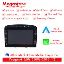 9" Android 13 Carplay Head Unit Auto Estéreo GPS Para Rádio Peugeot 308 08-14 comprar usado  Enviando para Brazil