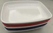 Used, x5 Vintage Kenro Plastic Melamine Fredonia WI Small Plates Red White Blue for sale  Shipping to South Africa
