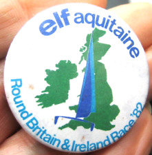 Used, ELF PETROL round Britain & Ireland Race 1982 promotional 38mm PIN BADGE for sale  Shipping to South Africa