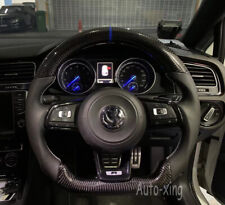 Volante plano de fibra de carbono personalizado para VW Golf MK7 GTI R Scirocco 2015+, usado comprar usado  Enviando para Brazil