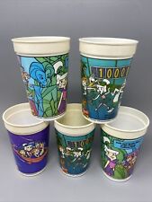 Used, Lot of 5 Vtg 1990 90's Plastic Cups Jetsons Cartoon Movie Wendys for sale  Shipping to South Africa