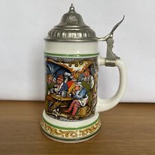 Vtg BMF Bierseidel Beer Stein/Mug Milk Glass Pewter Lid- Made In West Germany for sale  Shipping to South Africa