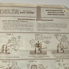 Instruções de manutenção e instalação de torneira esférica de cabo único Delta década de 1970 comprar usado  Enviando para Brazil