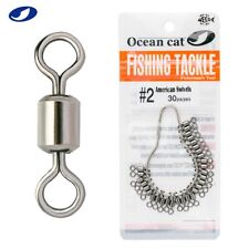 OCEAN CAT American Swivels Fishing Rolling Barrel Snap Tackle Saltwater Fishing, used for sale  Shipping to South Africa