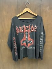 Used, Vintage Deicide Bible Basher Shirt Rare Death Metal Chopped XL  2000 Long Sleeve for sale  Shipping to South Africa