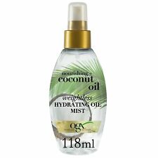 OGX Nourishing + Coconut Oil Weightless Hydrating Oil Hair Mist, Lightweight Oil, used for sale  Fort Myers