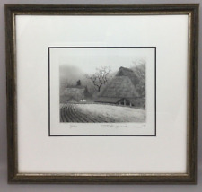 RARE 1977 RYOHEI TANAKA Signed Etching LE 71/100 ~ Autumn Scene Ohara No.2, used for sale  Shipping to South Africa