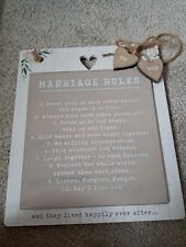 Marriage rules wooden for sale  LEYLAND