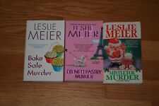 Lote de 3 libros Leslie Meier Lucy Piedra Horneado Venta Pastelería Francesa Muérdago Asesinato segunda mano  Embacar hacia Argentina