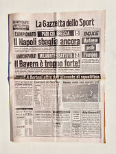 GAZZETTA DELLO SPORT 18 DICEMBRE 1980 MILAN INTER-BAYERN MONACO 1-2 JANZON usato  Italia