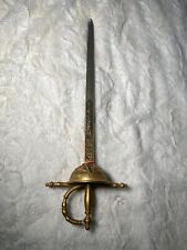 Espada decorativa vintage dourada e vermelha, usado comprar usado  Enviando para Brazil