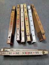Usado, Lote de 7 reglas de cinta plegable de madera steampunk de colección 7 piezas herramienta de carpintero de trabajo de madera segunda mano  Embacar hacia Argentina