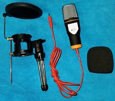 Microfone condensador de toner usado com conector de 3,5 mm, suporte para tripé e filtro pop, usado comprar usado  Enviando para Brazil