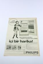 Refrigerador RARO de colección electrónica vintage de la revista turca original philips segunda mano  Embacar hacia Argentina