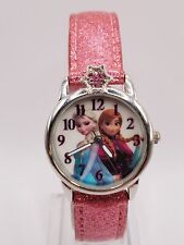 Reloj de Cuarzo Disney Niñas Frozen 27mm Redondo Tono Plateado Rosa Imitación Cuero segunda mano  Embacar hacia Argentina
