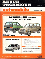 RTA revue technique N°481  AUTOBIANCHI LANCIA Y 10 Y 10 A WD  7-1987 comprar usado  Enviando para Brazil