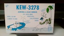 Cartão postal rádio CB QSL havaiano hula barco menina quadrinhos década de 1970 Ventura Califórnia comprar usado  Enviando para Brazil