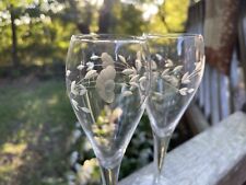 Usado, 2 copas de vino vintage Princess House Heritage cristal #432 champán tulipán segunda mano  Embacar hacia Argentina
