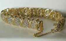 Anniversary Tennis Bracelet 14k Yellow Gold Plated 9Ct Round Lab-Created Diamond for sale  Shipping to South Africa