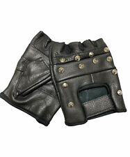Men leather fingerless for sale  Lockport