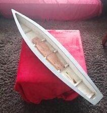 Vintage Wooden Model Scratch Built Boat Hull for sale  Shipping to South Africa