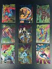1994 Marvel Universe - Power Blast  (Rainbow) - 9 Card Complete Set, used for sale  Shipping to South Africa