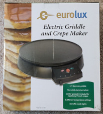 Used, Eurolux 12" Electric Griddle & Crepe Maker for sale  Shipping to South Africa