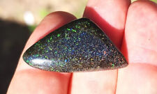 27cts  LARGE BRIGHT GREEN PINFIRE AUST  BOULDER OPAL * SEE VIDEO AAopalsM61 for sale  Shipping to South Africa