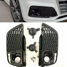 FOR AUDI Q5 SQ5 2018 2019 2020 BLACK RSQ5 FRONT HONEYCOMB FOG LAMP GRILLES COVER for sale  Shipping to South Africa