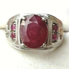 fine sterling silver ruby men's priest ring size 10 for sale  Shipping to United Kingdom