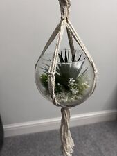 Macrame hanging terrarium for sale  SOUTHAMPTON