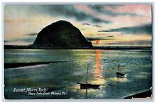 Cartão postal San Luis Obispo Califórnia CA Sunset Morro Rock c1910 antigo vintage comprar usado  Enviando para Brazil