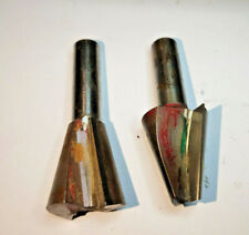 Used, PAIR TITMANS CNC 1 1/4" CHAMFER  WOOD CARBIDE TIPPED ROUTER CUTTER  1/2" SHANK for sale  Shipping to South Africa