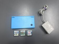 Consola portátil Nintendo DSi azul claro sistema de juegos con cargador y juegos segunda mano  Embacar hacia Mexico