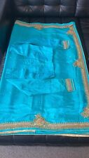 Heavy embroidery turquoise for sale  LONDON