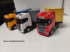 Brinquedo modelo caminhão fundido trator liga leve caminhão contêiner Scania 1/50 comprar usado  Enviando para Brazil